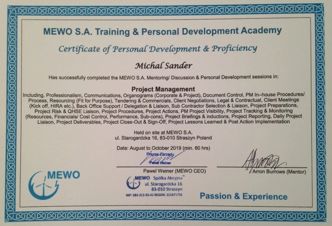 S4 Complete 60hrs of Project Management Mentoring